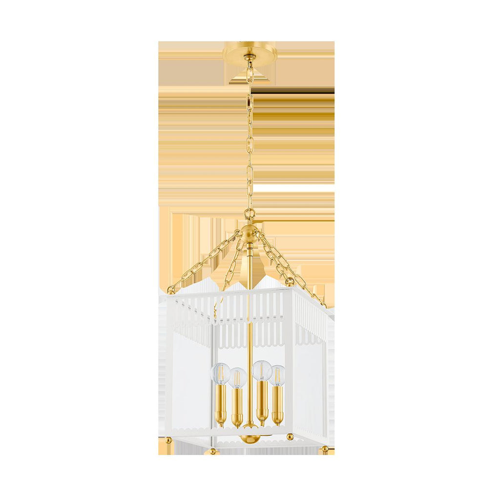 Mitzi ROSALIE AGED BRASS/SOFT CREAM 13.25W x 13.25L x 19.5H Pendant