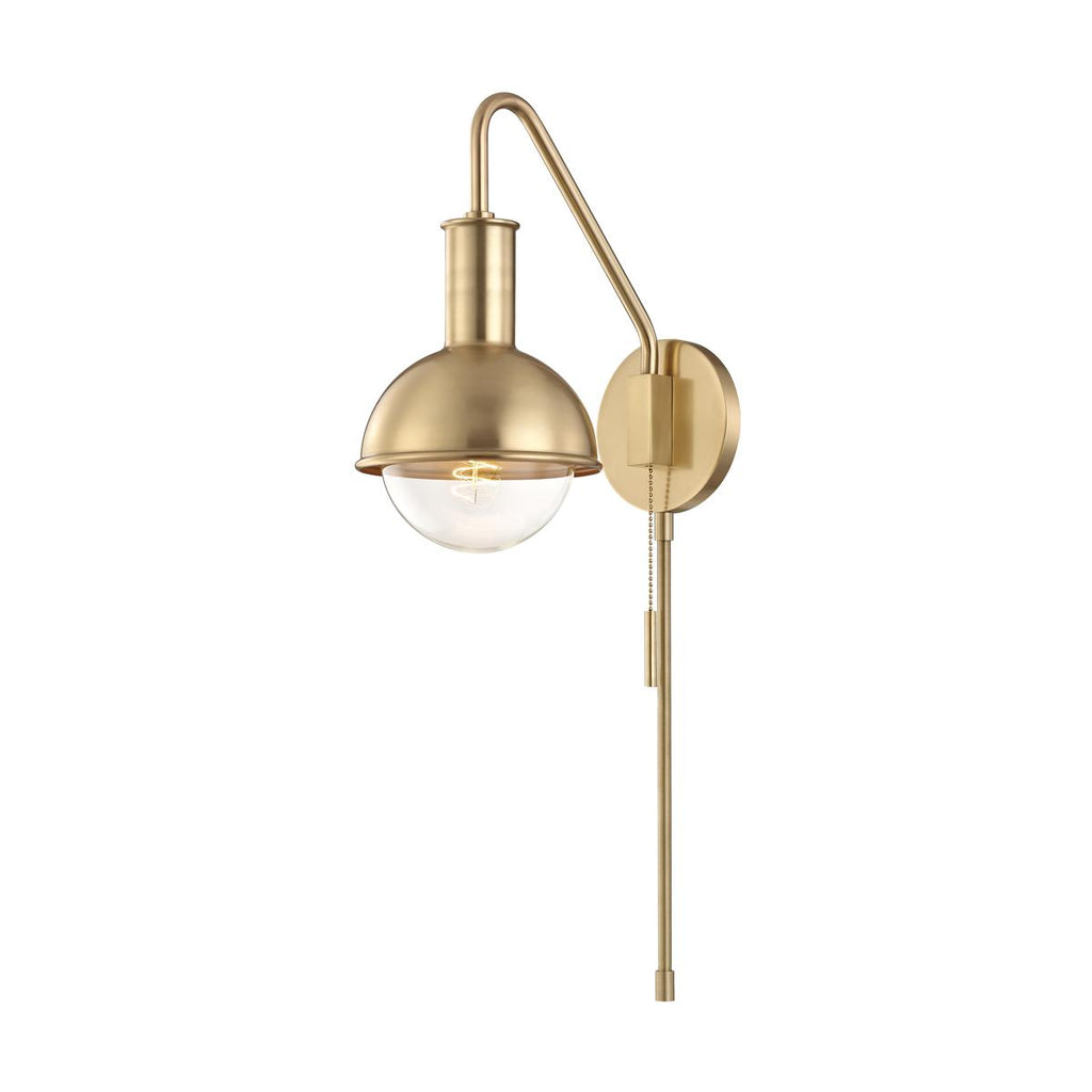 Mitzi Riley Aged Brass 6.25W x 6L x 24H Wall Sconce