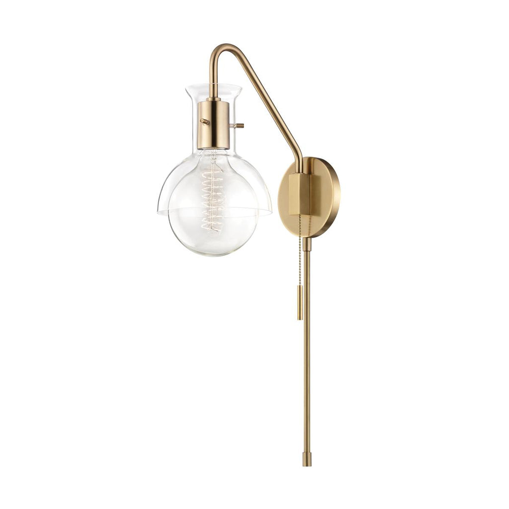 Mitzi Riley Aged Brass 6.25W x 6.25L x 24H Wall Sconce