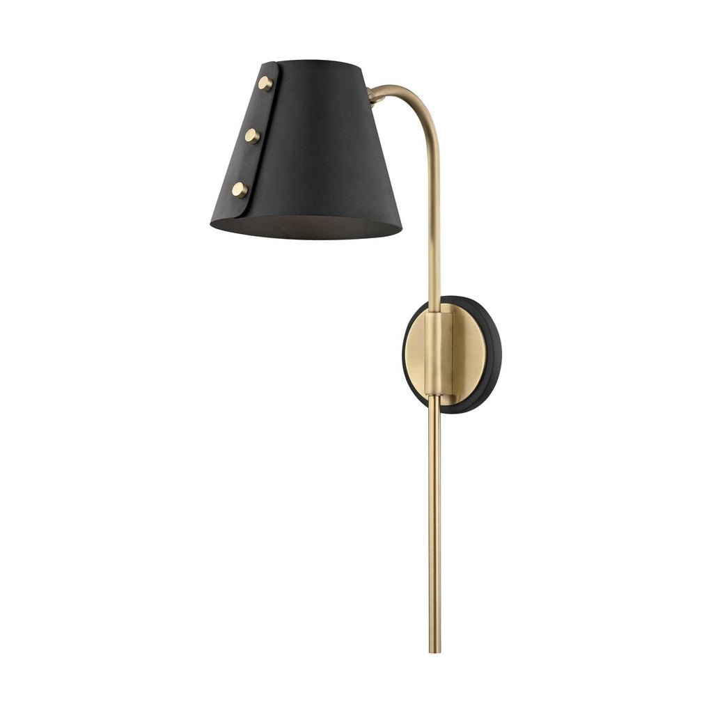 Mitzi Meta Aged Brass/black 6.75W x 5L x 22H Wall Sconce