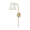 Mitzi Meta Aged Brass/Soft Off White 6.75W X 5L X 22H Wall Sconce