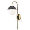 Mitzi Renee Aged Brass/Black 6.25W X 8.25L X 20H Wall Sconce