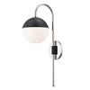 Mitzi Renee Polished Nickel/Black 6.25W X 8.25L X 20H Wall Sconce