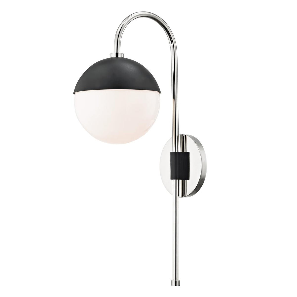 Mitzi Renee Polished Nickel/black 6.25W x 8.25L x 20H Wall Sconce