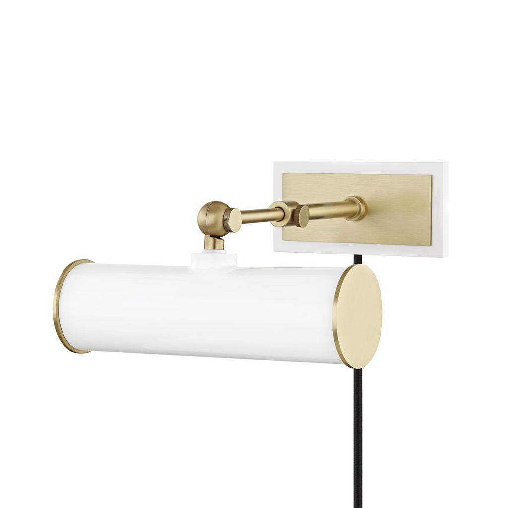 Mitzi Holly Aged Brass/soft Off White 8.25W x 5L x 4.75H Wall Sconce