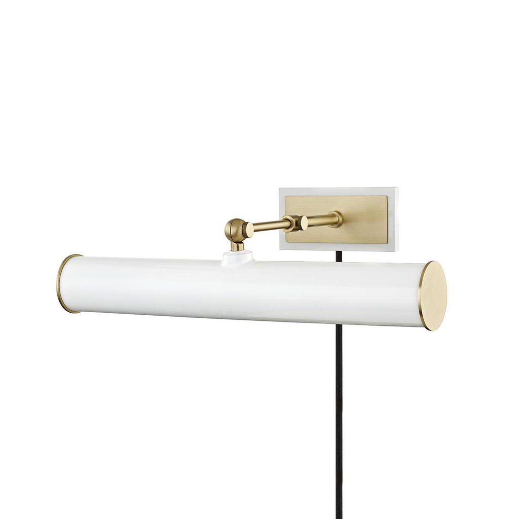 Mitzi Holly Aged Brass/soft Off White 16.25W x 5.5L x 4.75H Wall Sconce