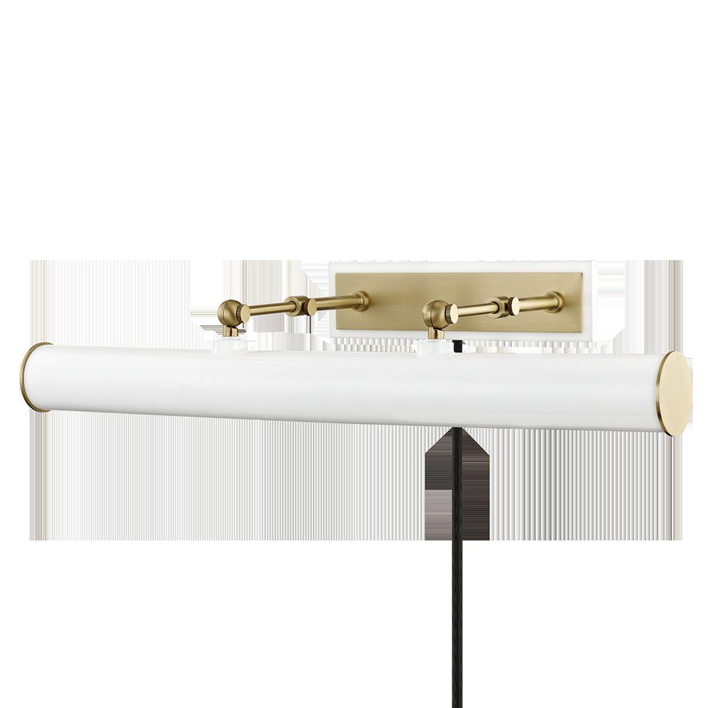 Mitzi Holly Aged Brass/soft Off White 24.25W x 5.5L x 4.75H Wall Sconce