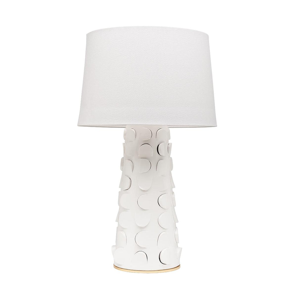 Mitzi Naomi White Lustro/gold Leaf Combo 16W x 5.5L x 26.75H Table Lamp