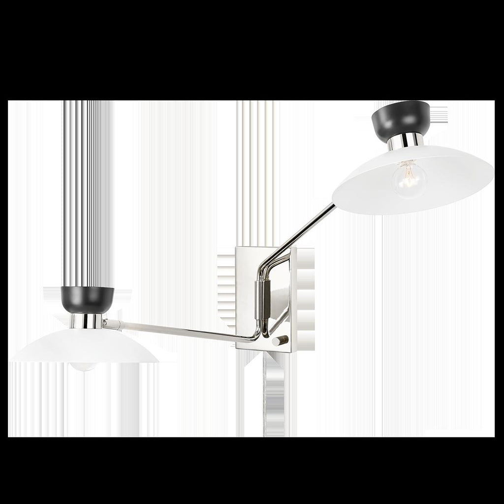 Mitzi WHITLEY Polished Nickel 9W x 6.75L x 19.75H Wall Sconce