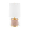 Mitzi Bethany Aged Brass/Blush Combo 8W X 20.5L X 16H Table Lamp