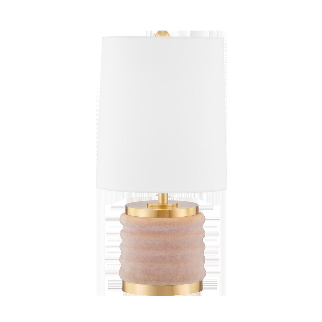 Mitzi Bethany Aged Brass/blush Combo 8W x 20.5L x 16H Table Lamp