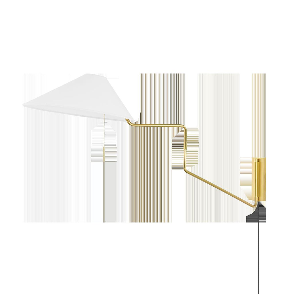 Mitzi Aisa Aged Brass 11.75W x 27.75L x 22H Wall Sconce