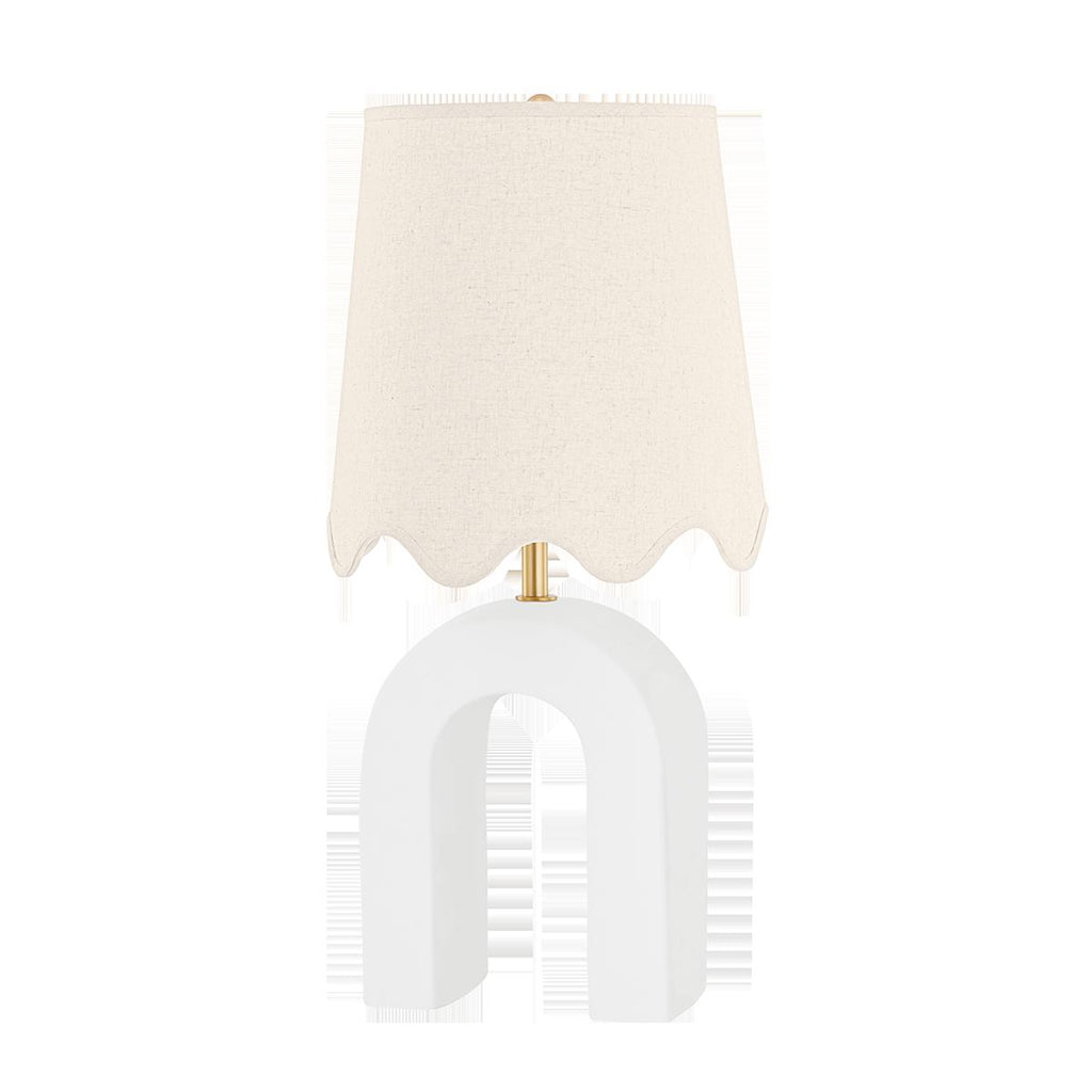 Mitzi Roshani AGED BRASS/CERAMIC RAW MATTE WHITE 12W x 6.75L x 24H Table Lamp