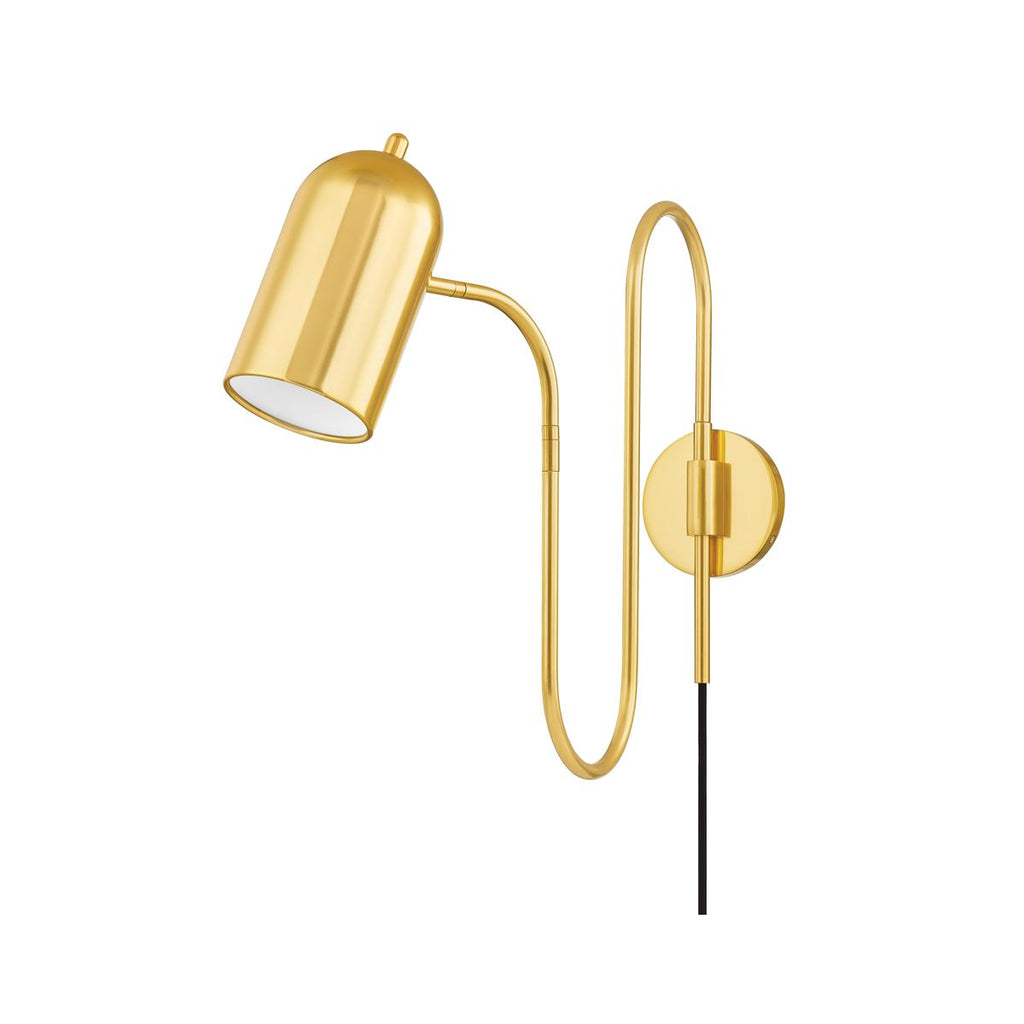 Mitzi ROMEE AGED BRASS 4.75W x 4.75L x 18H Wall Sconce