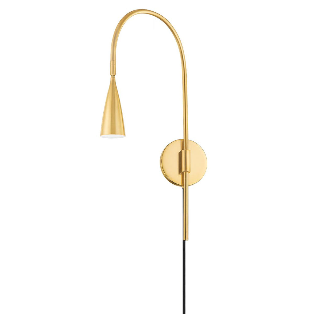 Mitzi JENICA Aged Brass 4.75W x 7L x 21.75H Wall Sconce