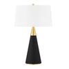 Mitzi Jen Aged Brass/Black Linen 15.75W X 5.25L X 24.5H Table Lamp