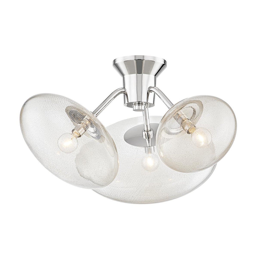 Hudson Valley Lighting Opera Polished Nickel 26.25W x 26.25L x 14H Semi-Flush Mount