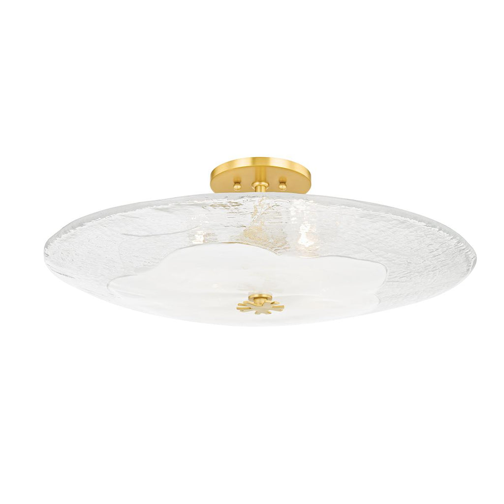 Hudson Valley Lighting Lago Aged Brass 24W x 24L x 7.75H Semi-Flush Mount