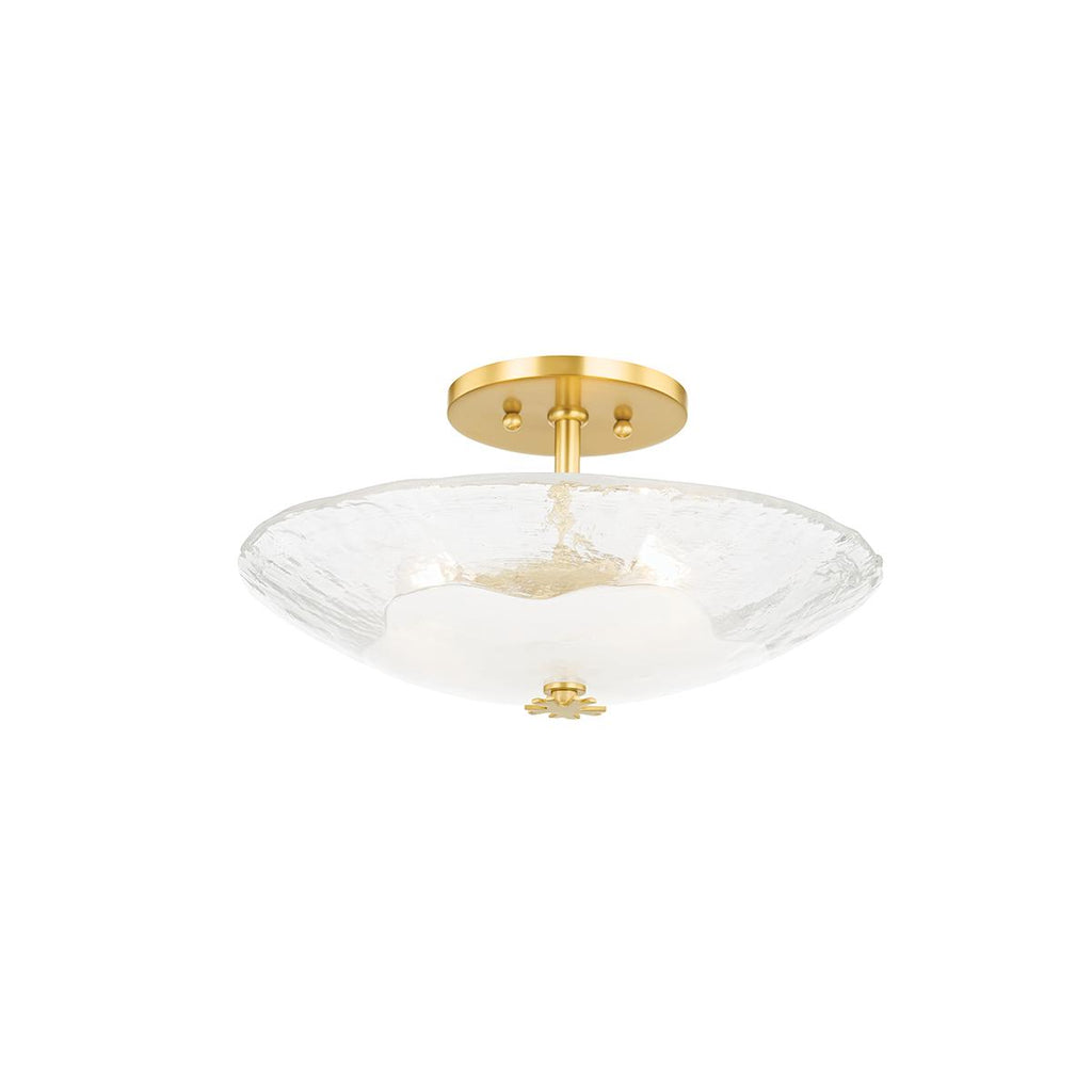 Hudson Valley Lighting Lago Aged Brass 16.25W x 16.25L x 7.75H Semi-Flush Mount