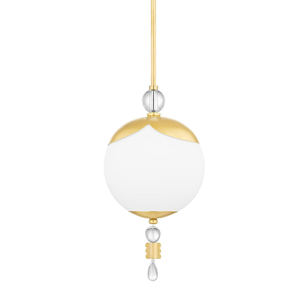 Hudson Valley Lighting Perla Aged Brass 10W x 10L x 25.25H Pendant