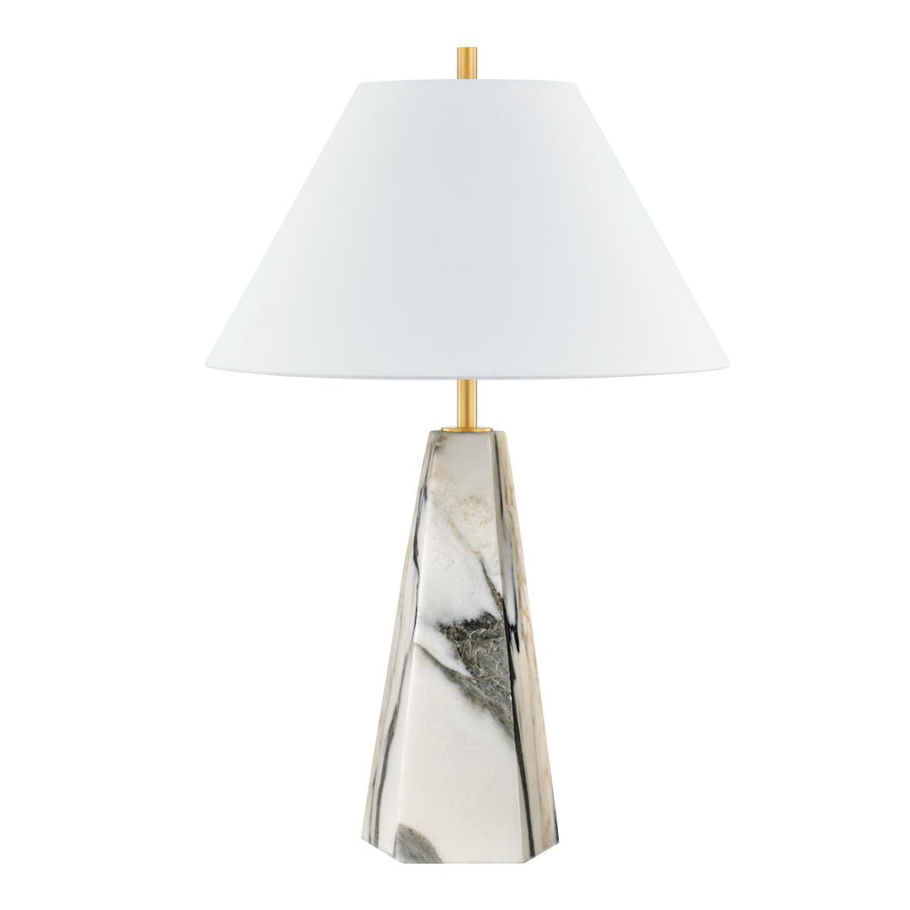 Hudson Valley Lighting BENICIA Aged Brass 19.25W x 19.25L x 30H Table Lamp