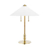 Hudson Valley Lighting Flare Aged Brass 18W X 18L X 24H Table Lamp