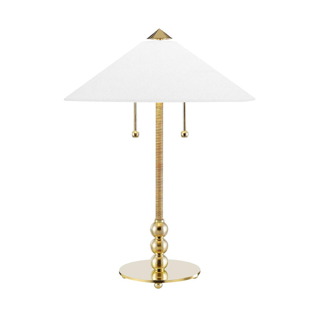 Hudson Valley Lighting Flare Aged Brass 18W x 18L x 24H Table Lamp