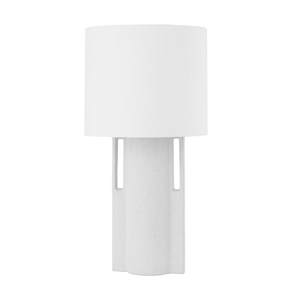 Hudson Valley Lighting Sydney AGED BRASS/CERAMIC MATTE WHITE SPECK 14.5W x 14.5L x 29H Table Lamp