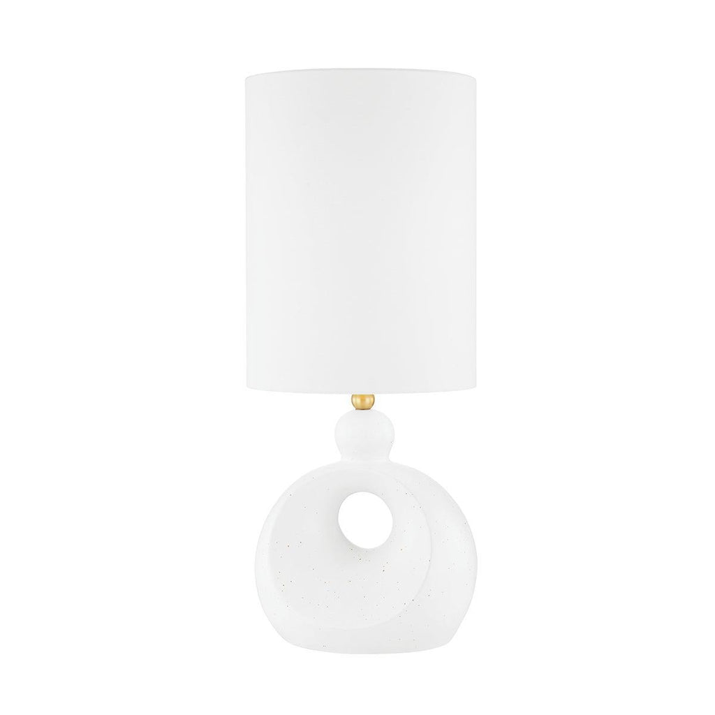 Hudson Valley Lighting Penonic AGED BRASS/WHITE CERAMIC 11.75W x 11.75L x 29H Table Lamp