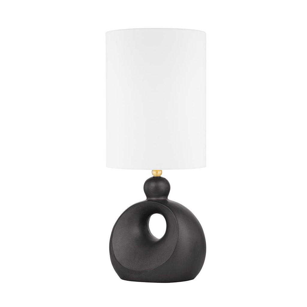 Hudson Valley Lighting Penonic AGED BRASS/HEMATITE CERAMIC COMBO 11.75W x 11.75L x 29H Table Lamp