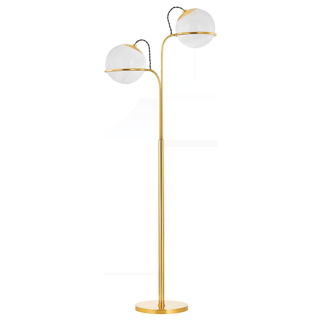 Hudson Valley Lighting HINGHAM Aged Brass 12W x 25L x 68H Floor Lamp