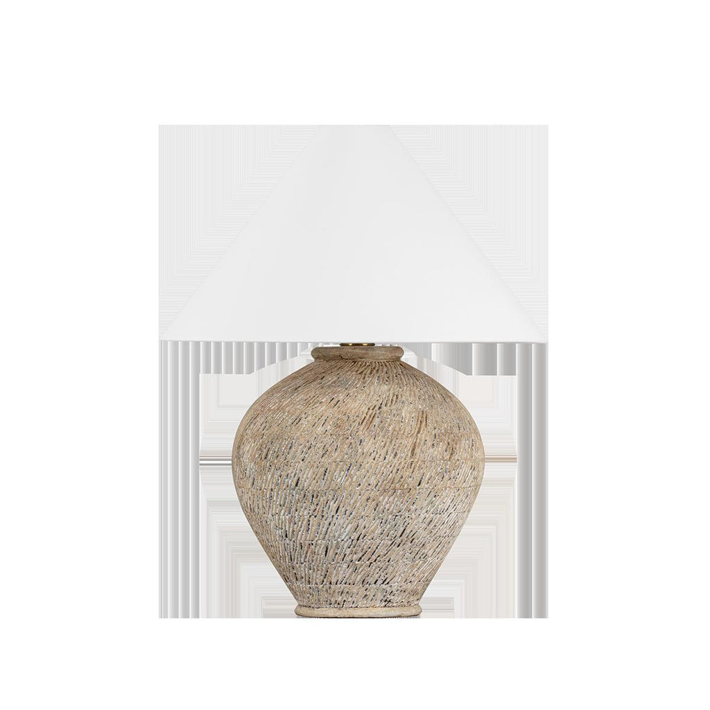 Hudson Valley Lighting RUMBROOK AGED BRASS/CERAMIC ANCIENT TEXTURE 23W x 23L x 29H Table Lamp