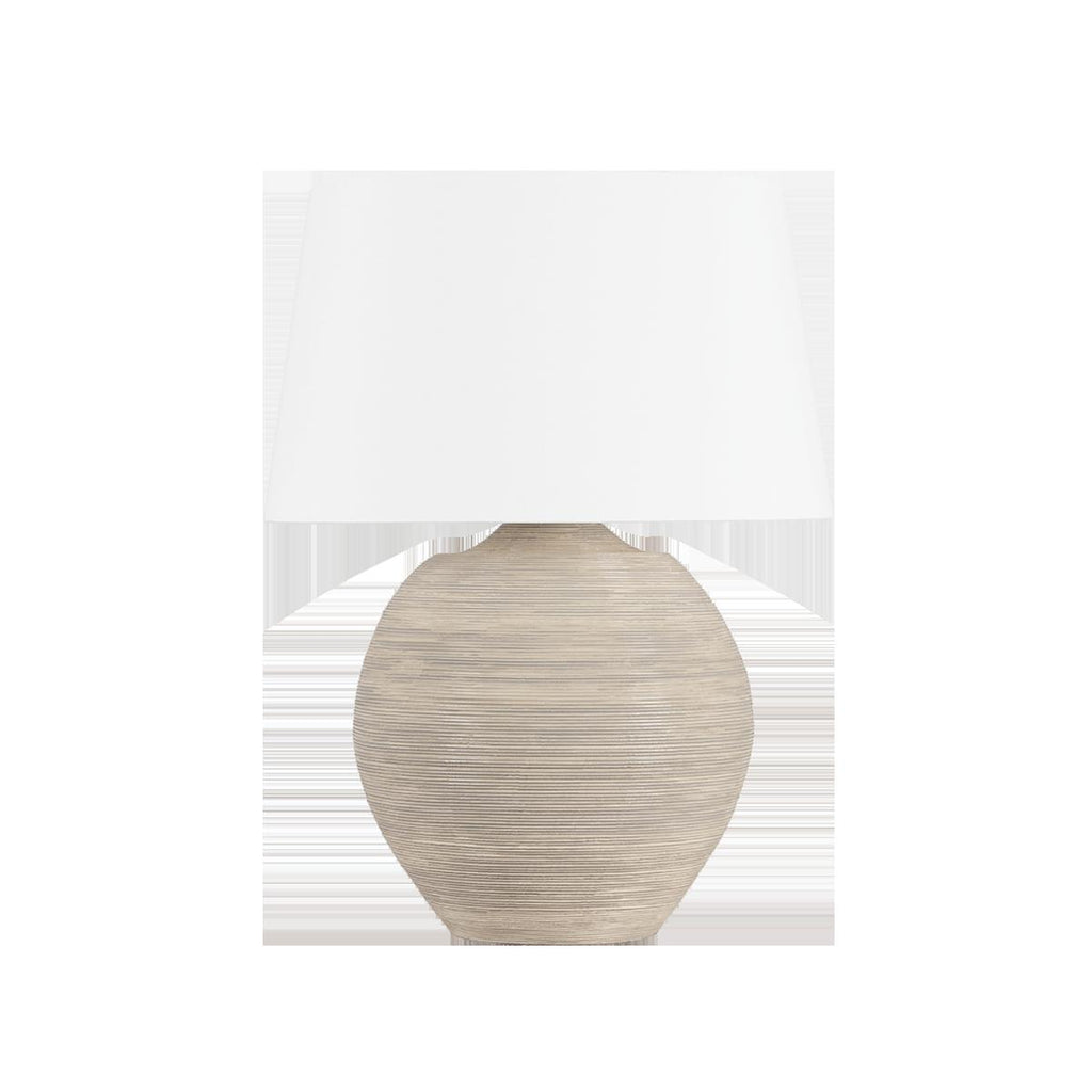 Hudson Valley Lighting KITCHAWAN AGED BRASS/CERAMIC ARTISAN CREAM 23W x 23L x 31H Table Lamp