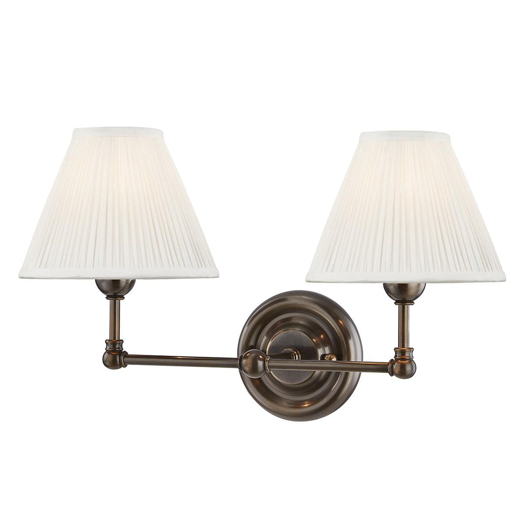 Hudson Valley Lighting Classic No.1 Distressed Bronze 18.25W x 18.25L x 10.5H Wall Sconce