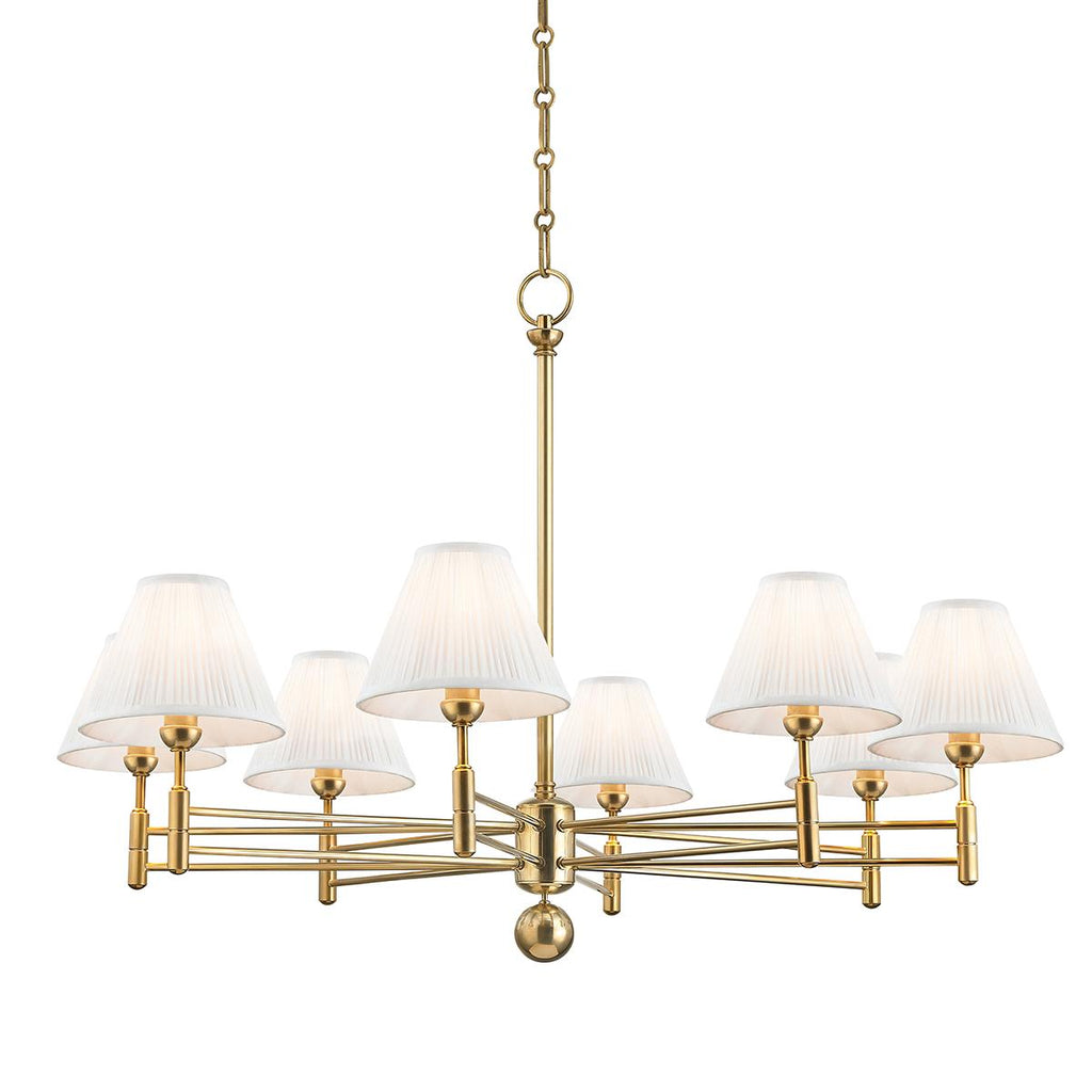 Hudson Valley Lighting Classic No.1 Aged Brass 40W x 40L x 25.75H Chandelier