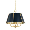 Hudson Valley Lighting Cambridge Aged Brass/Darkest Blue 20.25W X 20.25L X 19.5H Chandelier