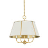 Hudson Valley Lighting Cambridge Aged Brass/Off White 20.25W X 20.25L X 19.5H Chandelier