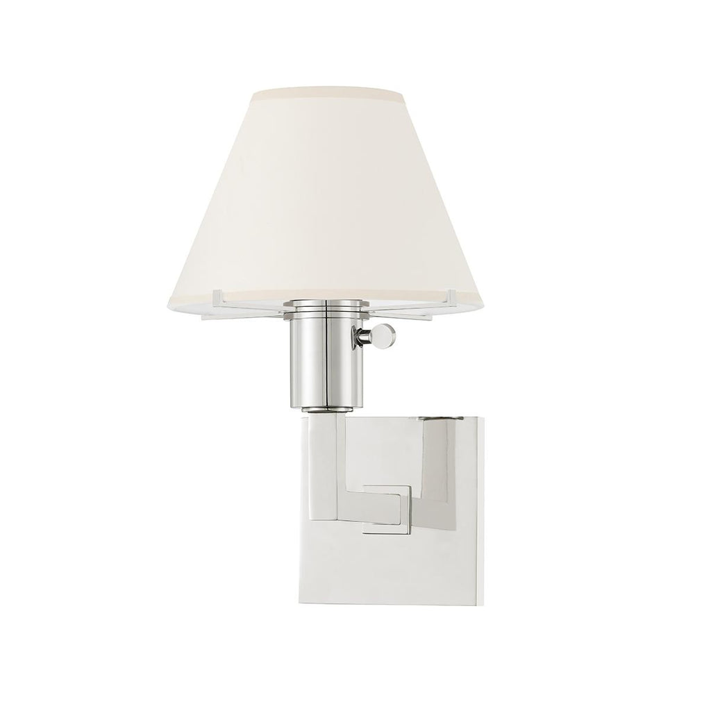 Hudson Valley Lighting Leeds Polished Nickel 8W x 8L x 12.25H Wall Sconce