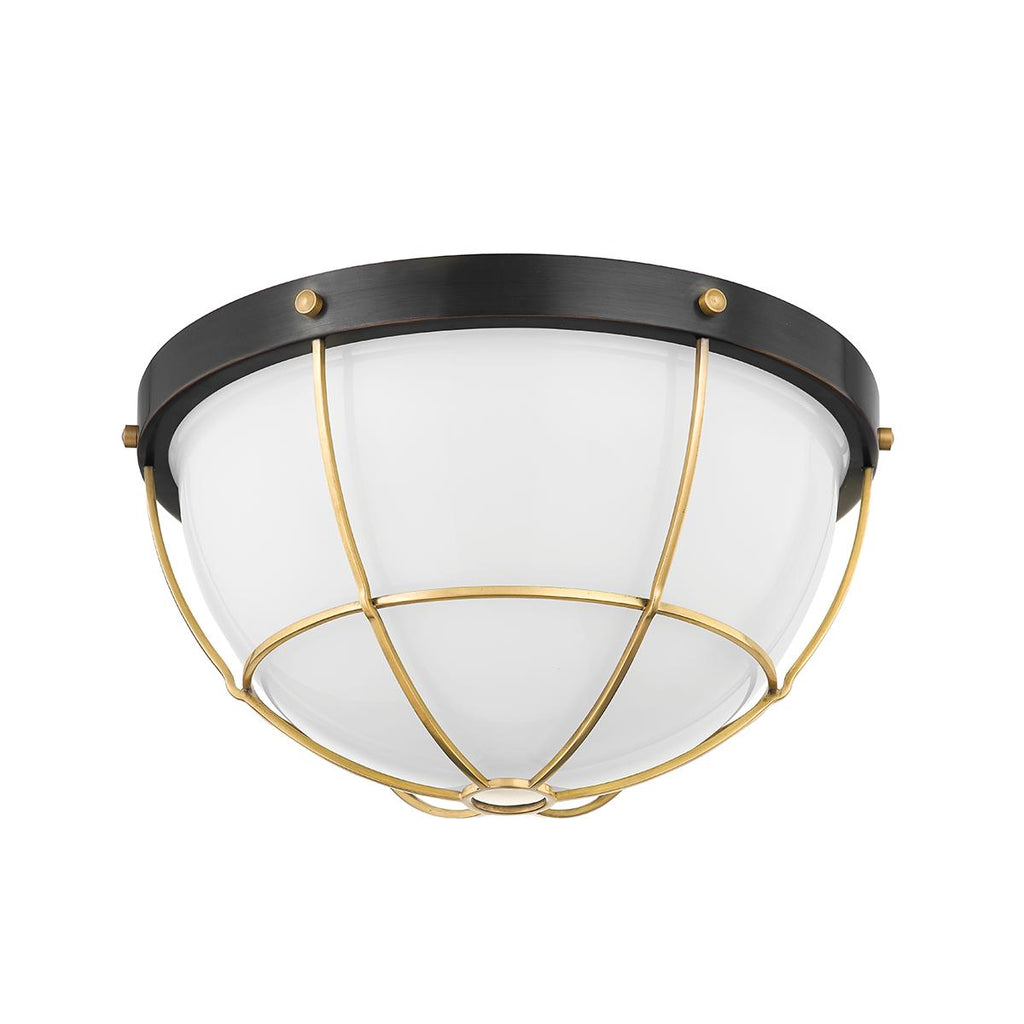 Hudson Valley Lighting Holkham Aged Brass 12.5W x 12.5L x 6.75H Flush Mount