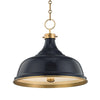 Hudson Valley Lighting Painted No.1 Aged Brass/Darkest Blue 18W X 18L X 16H Pendant