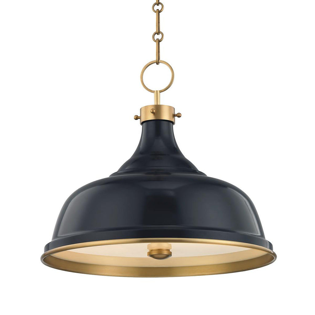 Hudson Valley Lighting Painted No.1 Aged Brass/darkest Blue 18W x 18L x 16H Pendant