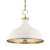 Hudson Valley Lighting Painted No.1 Aged Brass/Off White 18W X 18L X 16H Pendant