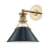 Hudson Valley Lighting Painted No.2 Aged Brass/Darkest Blue 9.5W X 9.5L X 11.75H Wall Sconce