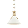 Hudson Valley Lighting Painted No.2 Aged Brass/Off White 9.5W X 9.5L X 9.25H Pendant