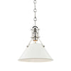 Hudson Valley Lighting Painted No.2 Polished Nickel/Off White 9.5W X 9.5L X 9.25H Pendant