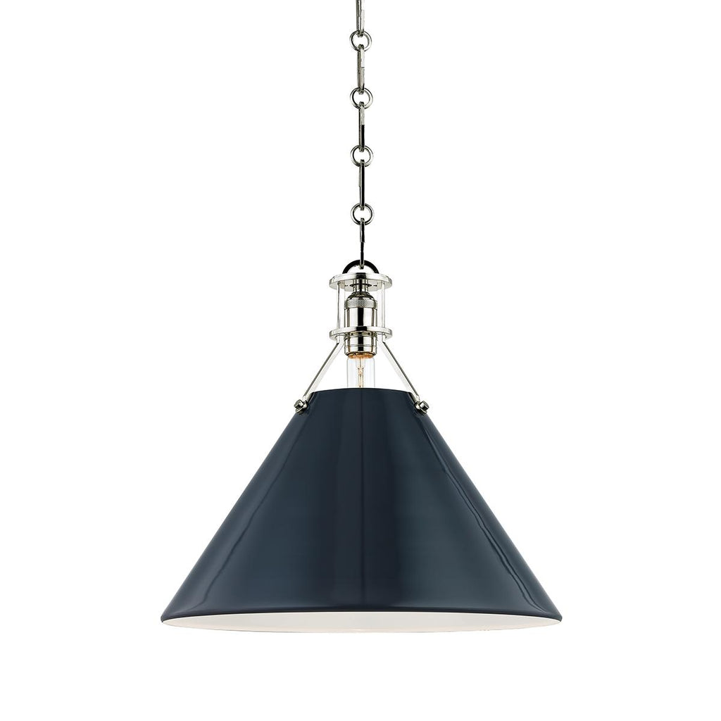 Hudson Valley Lighting Painted No.2 Polished Nickel/darkest Blue 16W x 16L x 14.5H Pendant