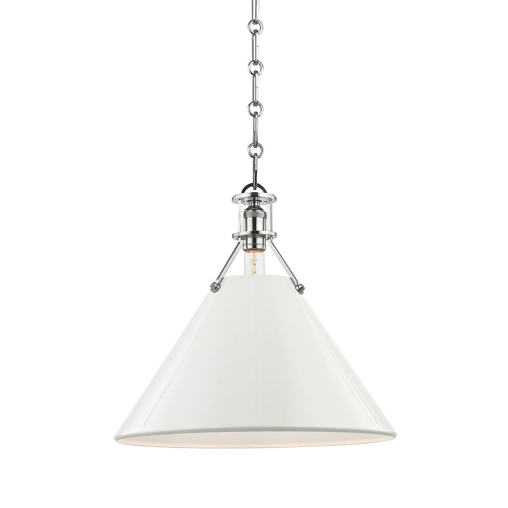 Hudson Valley Lighting Painted No.2 Polished Nickel/off White 16W x 16L x 14.5H Pendant