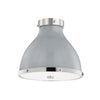 Hudson Valley Lighting Painted No. 3 Polished Nickel/Parma Gray Combo 12.5W X 12.5L X 11H Flush Mount