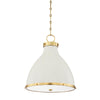 Hudson Valley Lighting Painted No. 3 Aged Brass/Off White 16.5W X 16.5L X 18.5H Pendant