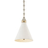 Hudson Valley Lighting Plaster No.1 Aged Brass/White Plaster 10W X 10L X 13H Pendant